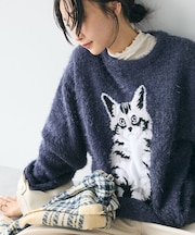 アニマルシャギーニットプルオーバー