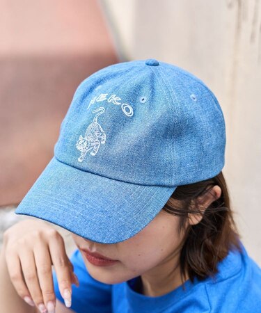 ネコ刺繍スーベニアキャップ