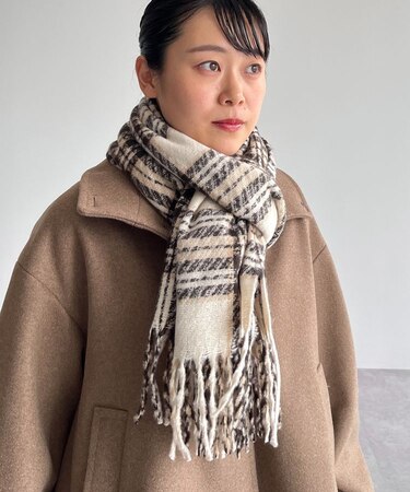 ループライトチェックストール