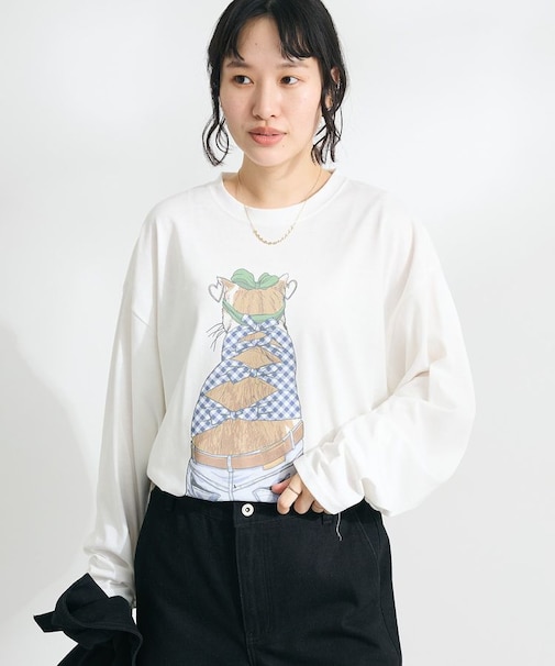 【ユニセックス】アニマルプリントL/S TEE-A