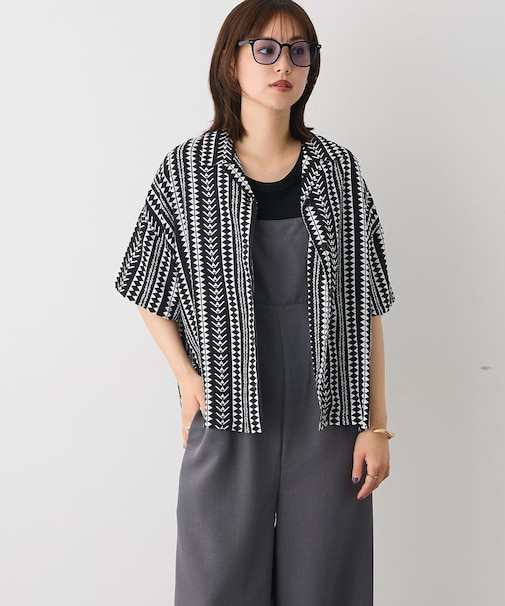 レーヨン総柄シャツ