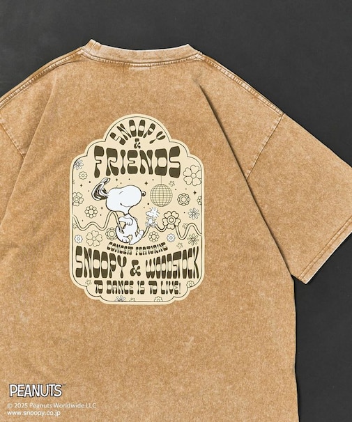 PEANUTS/ピーナッツ スヌーピー&ウッドストックTEE