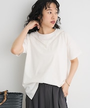 接触冷感/UVカット レースシアーTシャツ