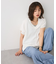 バックギャザーVネックニットベスト