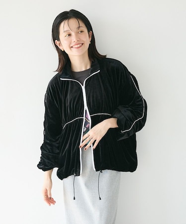 ベロアパイピングデザインジャケット