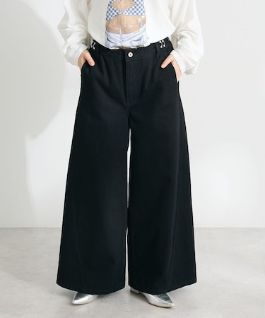 【ユニセックス】サルベージデニムワイドパンツ