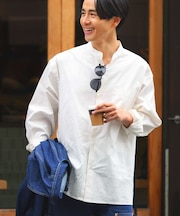 【ユニセックス】バンドカラーシャツC