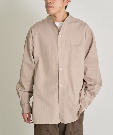 【ユニセックス】バンドカラーシャツC