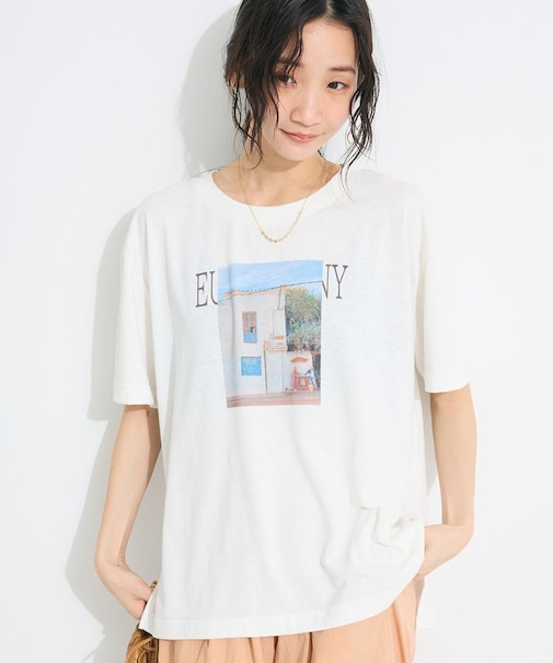 ラメ天竺フォトプリントTEE