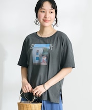 ラメ天竺フォトプリントTEE