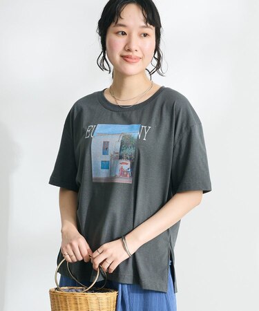ラメ天竺フォトプリントTEE