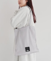 akha.ストライプメッシュトートバッグ