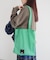 akha.ストライプメッシュトートバッグ