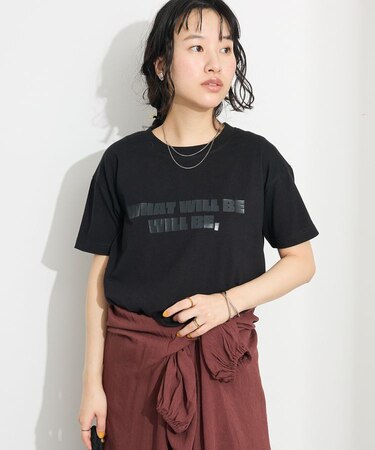 メタリックロゴプリントTEE