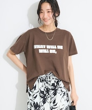 メタリックロゴプリントTEE