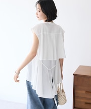 ヴィンテージボイルバックデザインブラウス