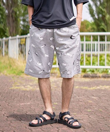 裏毛プリントショーツA