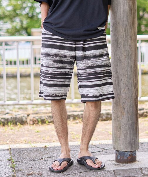 裏毛プリントショーツA