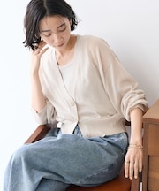 シアーニットカーディガン