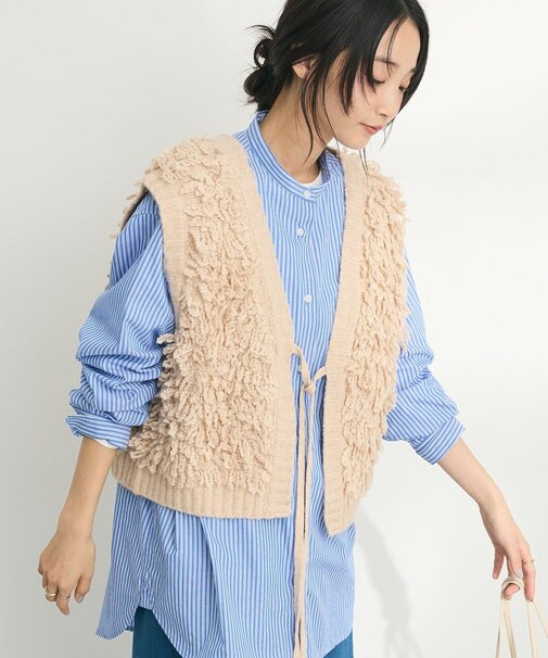 フリンジニットベスト