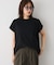 カットクレープクルーネックTシャツ