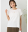 カットクレープクルーネックTシャツ