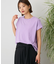 カットクレープクルーネックTシャツ