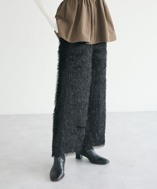 シャギーワイドパンツ