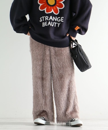 シャギーワイドパンツ