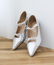 ダブルリボンパンプス