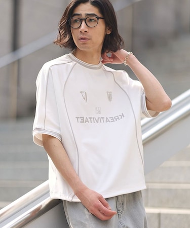 接触冷感/UVカット/速乾性 ハニカムメッシュ切り替えゲームプルオーバー