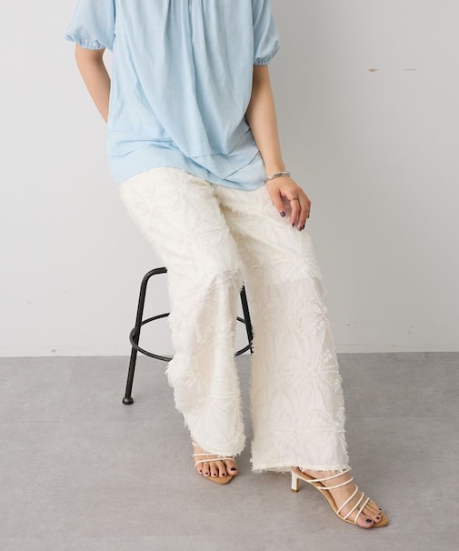 カットジャガードパンツ