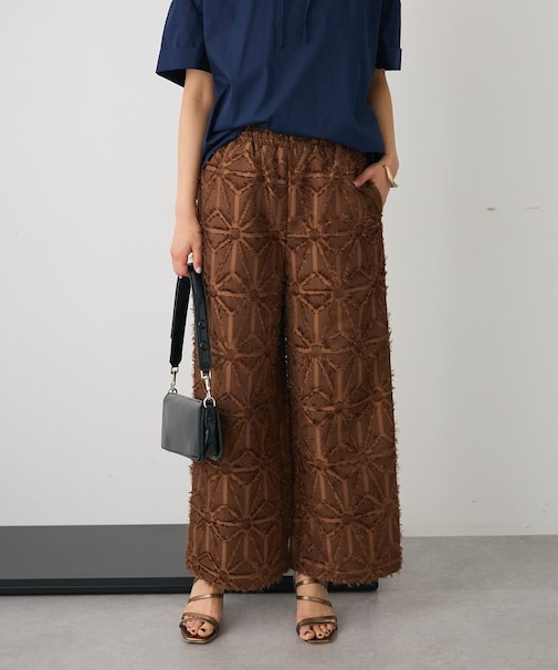 カットジャガードパンツ