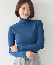 洗える/とてもちリブタートルネックニットプルオーバー