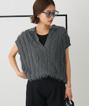 シアーフリンジスキッパーニットプルオーバー