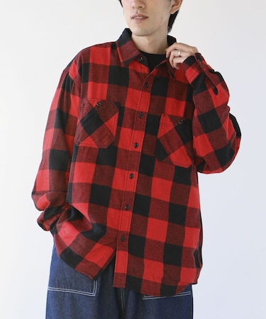 ブロックチェックワークシャツ