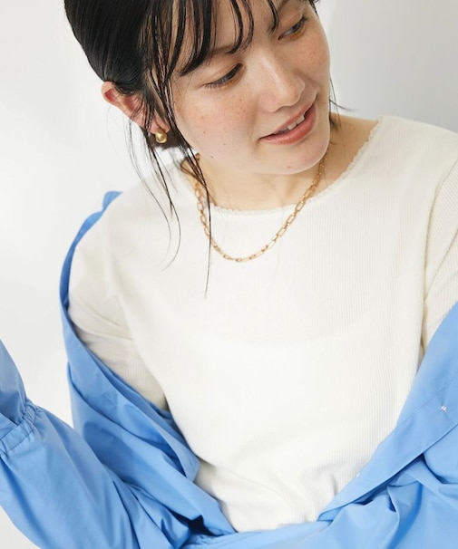 フリルテープリブカットプルオーバー