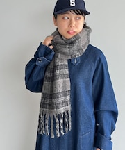 チェックマフラー