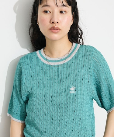 別注/BHPC 刺繍ケーブル編みニット
