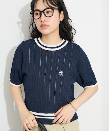 別注/BHPC 刺繍ケーブル編みニット