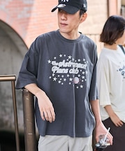 ヴィンテージ加工 スタープリントTシャツ【ユニセックス】