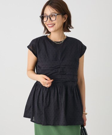 インド綿ドット刺繍ブラウス
