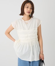 インド綿ドット刺繍ブラウス