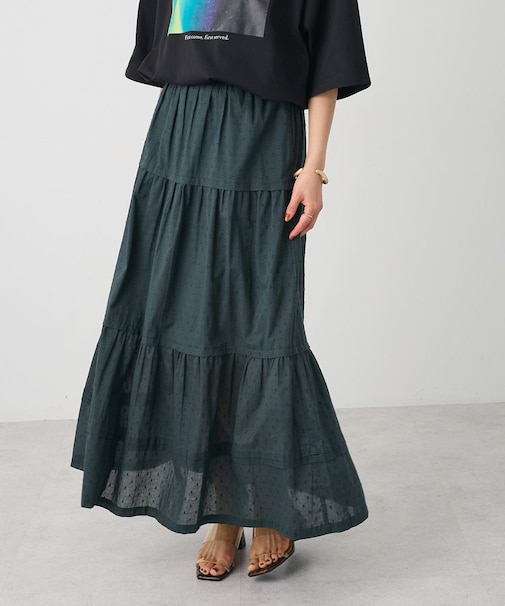 インド綿ドット刺繍スカート