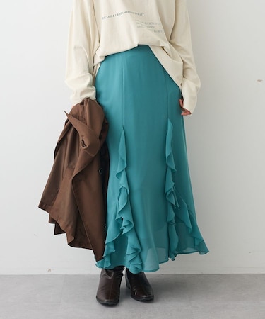 ラッフルロングスカート