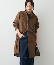 バンドカラーロングシャツチュニック