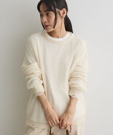 シアーモヘヤライクニットプルオーバー