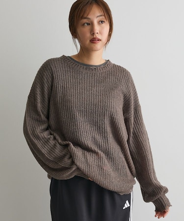 シアーモヘヤライクニットプルオーバー