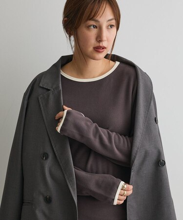 バイカラーパイピングプルオーバー