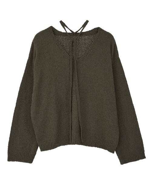 ファンシーヤーンVネックプルオーバー